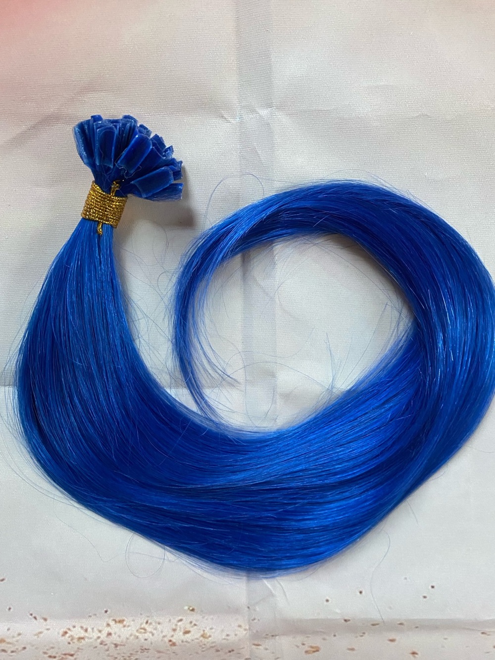 Blue U Tip Hair Extensions Human Hair 14 Inch 20 grams  25 Strands